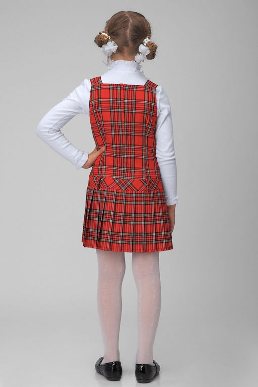 Красный сарафан для девочки Инфанта, модель 0201