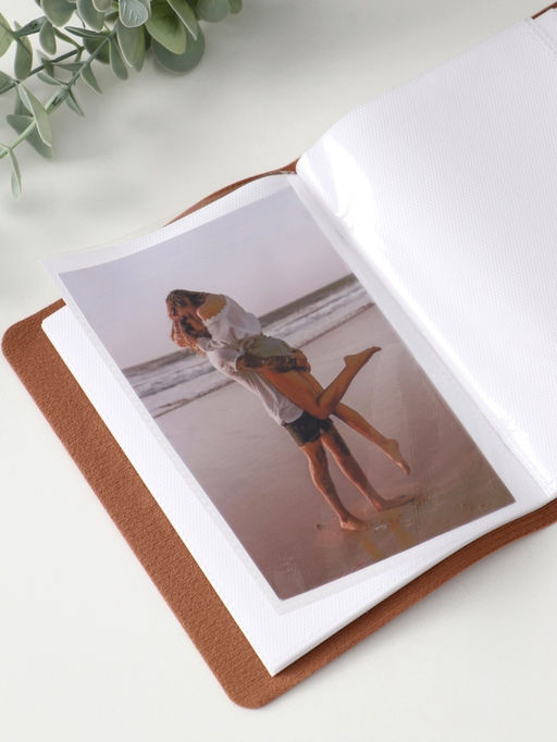 Фотоальбом на 40 фото 10×15 см «Счастливые моменты», искусственная кожа, коричневый, 12.5×17 см