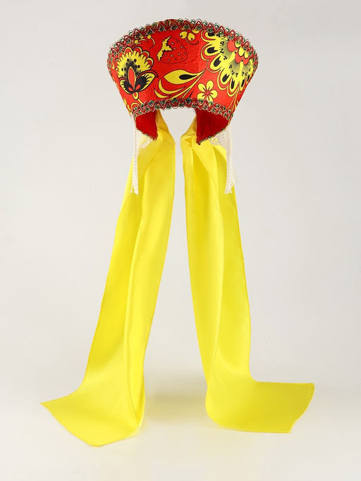 Карнавальный костюм Народные гуляния хохлома красная: накидка, кокошник, р-р. 52-58 - Страна карнавалия фото 3