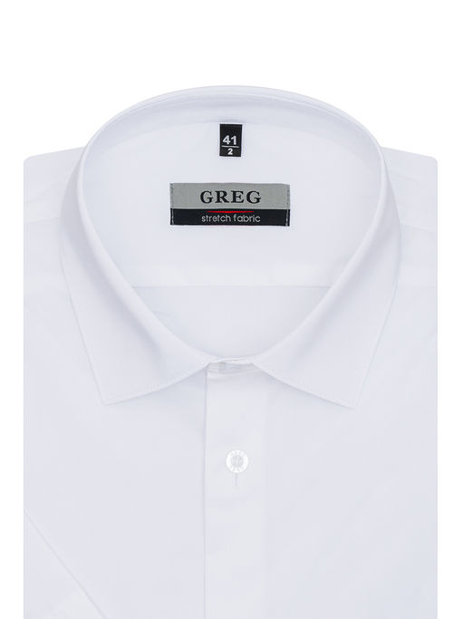 Сорочка мужская короткий рукав GREG 100/108/0185/ZN STRETCH