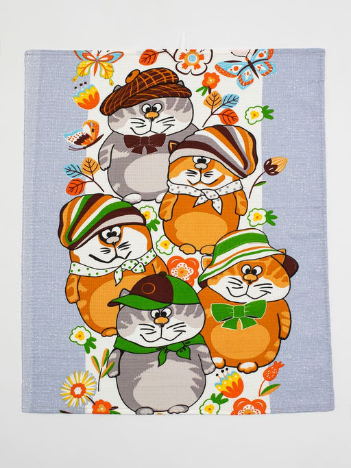 Комплект вафельных полотенец 48*60 см, 3 штуки (Мурлыки) - Ивановотекстиль фото 12