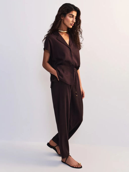 Льняная блуза с отложным воротником ZR2605012003-27 / Zarina