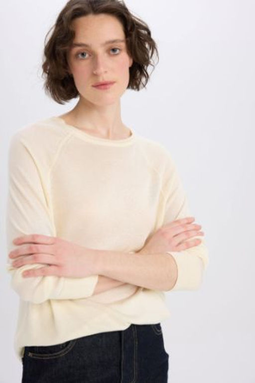 Regular Fit Bisiklet Yaka Basic Duz Triko Kazak