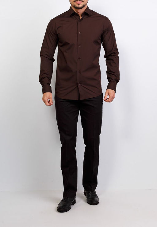 Сорочка мужская длинный рукав GREG 540/139/BR/Z фото 8