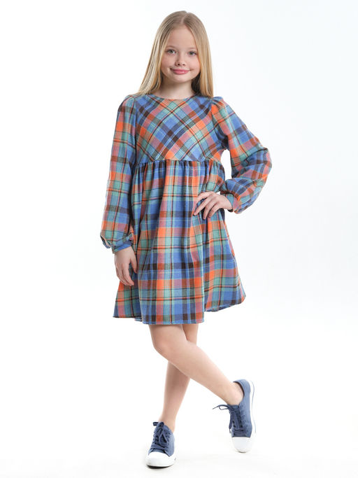 Платье для девочки нарядное UD 7787 голубой/коралловый - Mini maxi фото 3