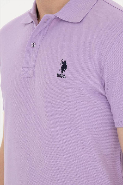 Мужская сиреневая базовая футболка Неожиданная скидка в корзине - U.s. polo assn фото 7