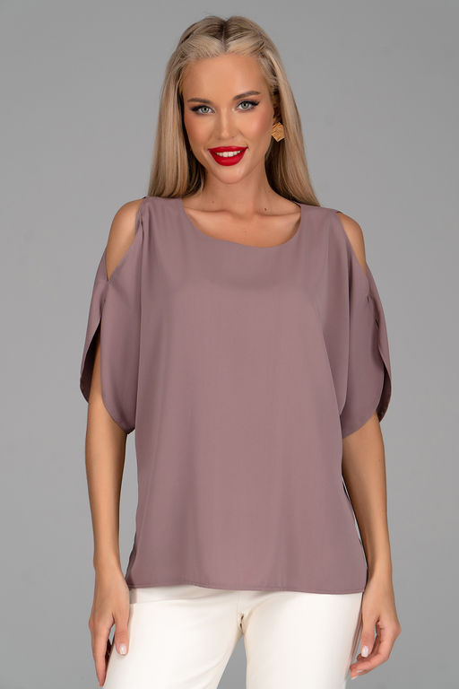 Блузка Аура (мокко) - Эльза фото 3