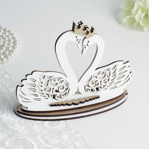 Подставка для колец Лебеди, 17х7х13,5 см, белый - Simaland фото 4