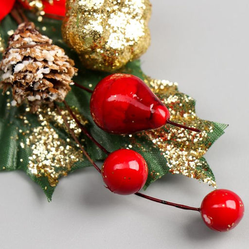 Цена за 12 шт. Декор для творчества «Красный цветок» 18 см