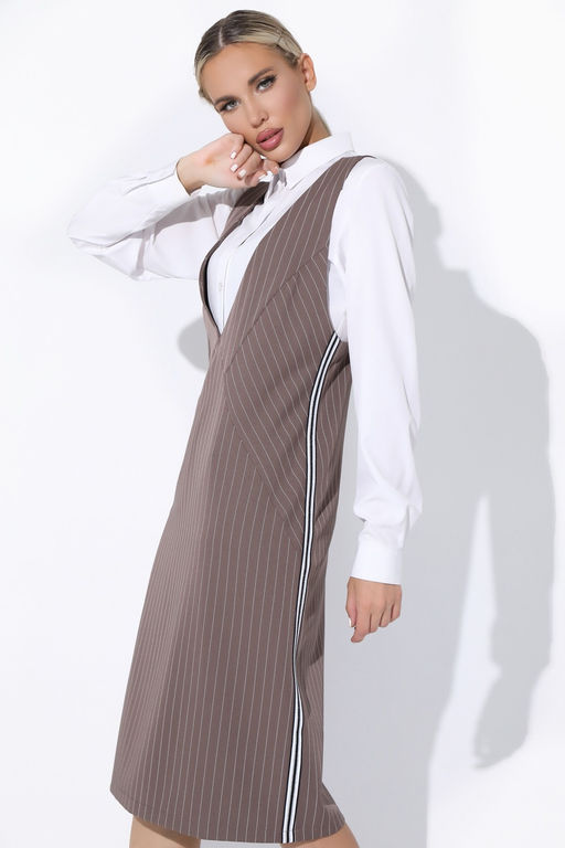 Сарафан Кайлин (полоска/мокко) - Эльза фото 5