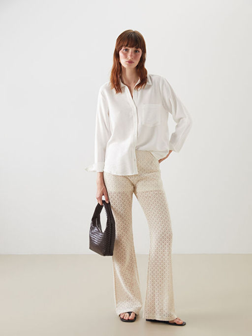 D?z Uzun Kollu Arm?rl? Kad?n G?mlek