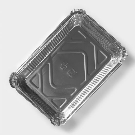 Цена за 2 шт. Формы для выпечки и запекания Доляна, набор 3 шт., 780 мл, 2114.75 см, фольга, серебристые  фото 2