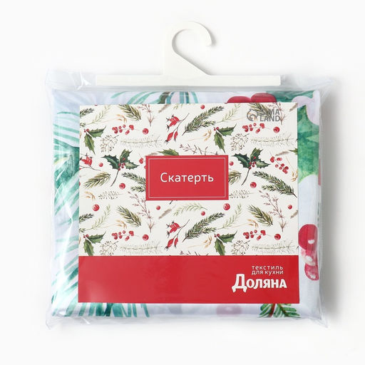 Скатерть новогодняя «Доляна» Rowan, 145×220 см, 100% п/э