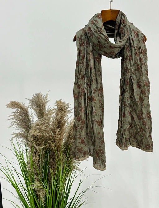 Палантин 200*60см Прованс 33-0003 хаки - Mini maxi фото 13