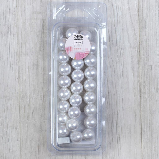 Подхват для штор Бусы из жемчуга, d = 1,5 см, 39 см, цвет белый - Арт узор фото 2