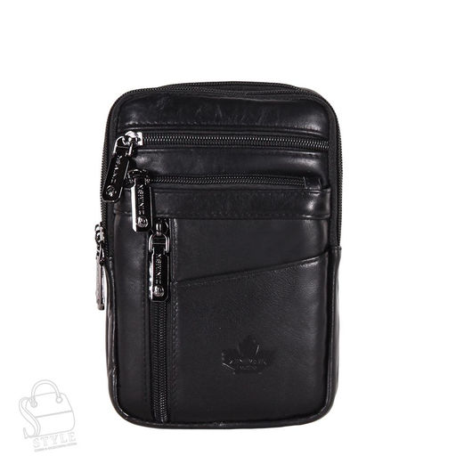 Сумка мужская кожаная кожаный 325015Z black  Zinimsk