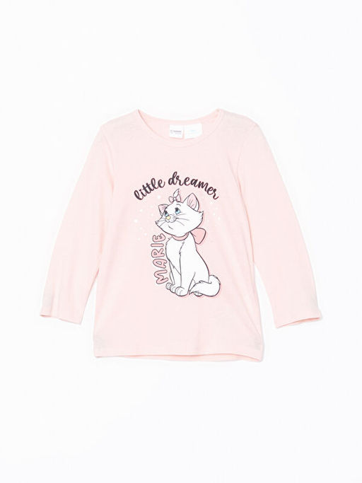 Bisiklet Yaka Bask?l? K?z ?ocuk Pijama Tak?m?