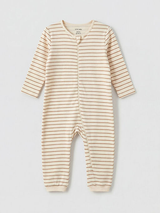 Bisiklet Yaka ?izgili Erkek Bebek Tulum 2li