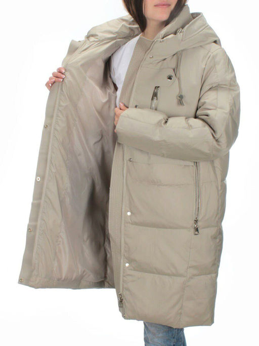 C223 GRAY/BEIGE Куртка зимняя женская (200 гр. холлофайбера) - Fashion фото 7