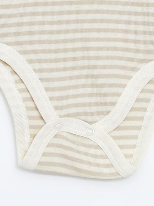 Bask?l? Erkek Bebek ??t??tl? Bodysuit 2li