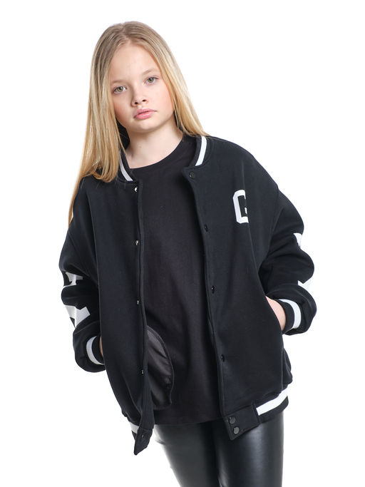 Бомбер (куртка) 33-7594 черный - Mini maxi фото 3