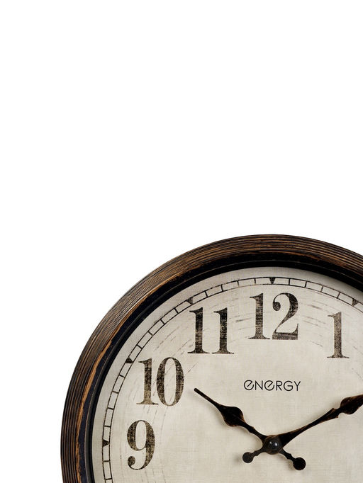 Часы настенные ENERGY ЕС-155, интерьерные, d=30.5 см, плавный ход, коричневые