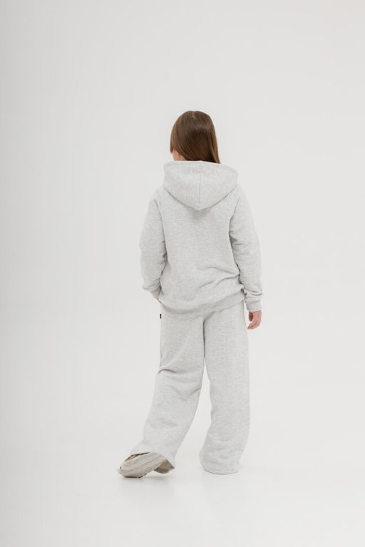 068 Детский костюм с палаццо, серый меланж - Knitka wear фото 8