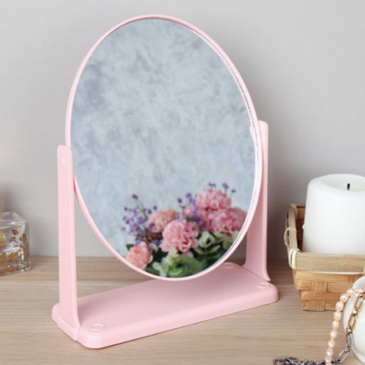 Зеркало настольное / 1043 /уп 60/розовое - Галеонтрейд фото 3