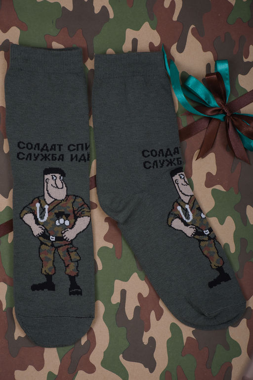 Носки мужские Berchelli Армия набор 3 пары хлопок с эластаном  фото 6