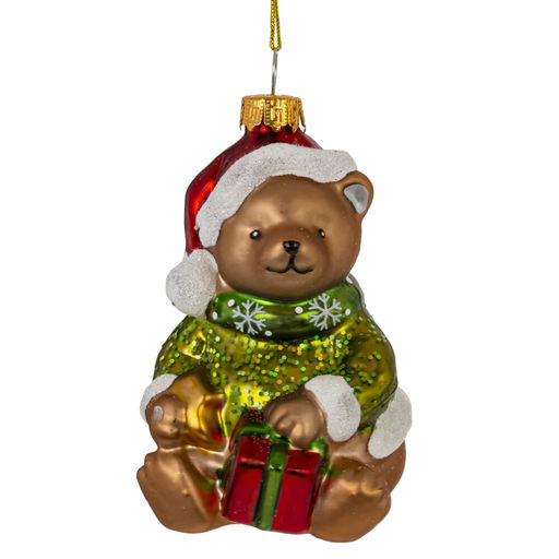 Украшение новогоднее "Медвежонок"., L6,5 W7 H10 см, 2в.