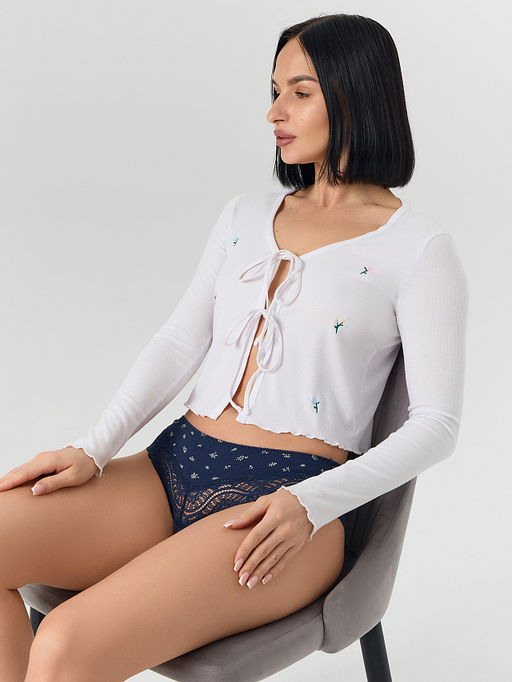 Цена за 2 штуки! Трусы слипы женские синие - Mark formelle фото 7