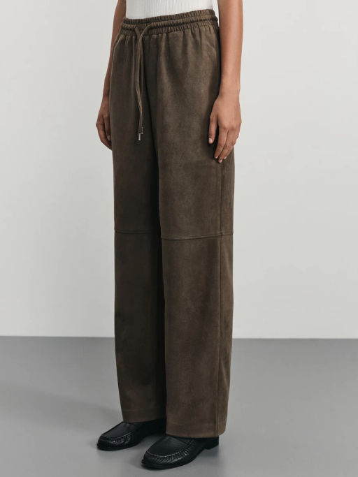 Прямые брюки из искусственной замши / Zarina  фото 3