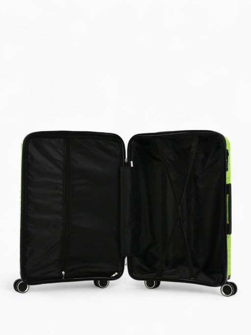 Чемодан на колёсах средний 75 л (M), на молнии, кодовый замок, 4 колеса, зелёный