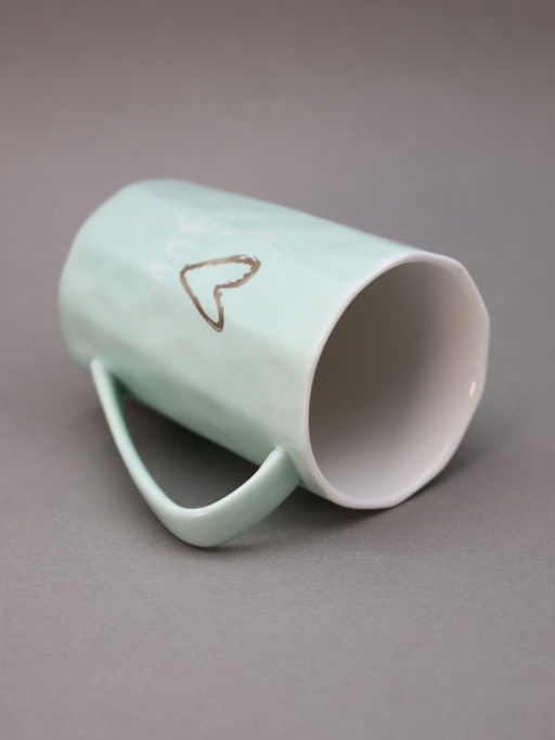 Кружка Love u, mix green