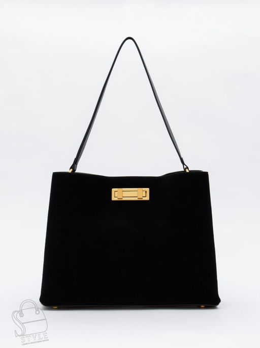 Сумка женская кожаная 1087MF black Polina&Eiterou