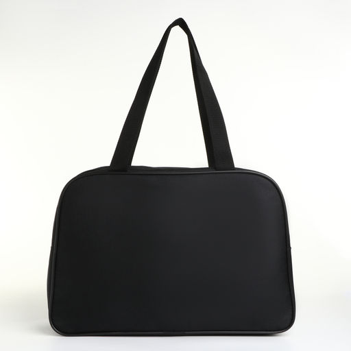 Сумка для обуви на молнии TEXTURA, наружный карман, чёрная