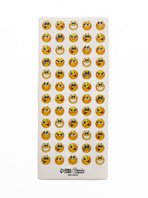 Цена за 2 шт. Наклейки детские оценки «Эмоции», 7×16 см, 10 листов