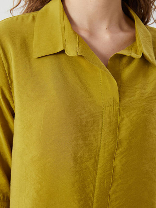 G?mlek Yaka Modal Kar???ml? Bluz