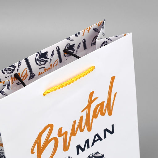 Цена за 2 шт. Пакет подарочный ламинированный, упаковка, Brutal man, MS, 23 х 18 х 8 см