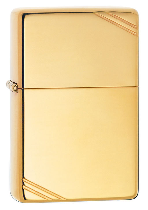 Зажигалка ZIPPO Винтажная с покрытием Глянцевая латунь | Vintage High Polish Brass 270