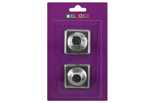 Набор 2 крючков 3,7*3,7*2,8 см Серебро квадрат, самоклеящиеся - Elan gallery фото 5