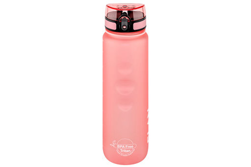 Бутылка для воды 1000 мл 7,8*7,8*28,5 см "Style Matte" с углублениями д/пальцев пыльная роза