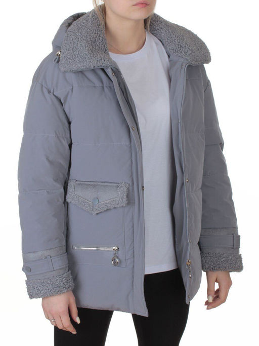 23210 GRAY/LT. BLUE Куртка зимняя женская (150 гр. био-пух)