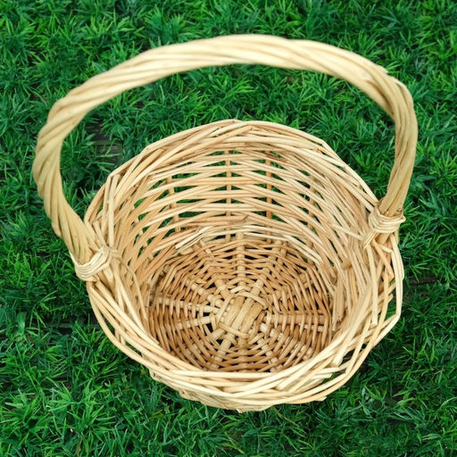 Корзина плетёная для хранения «Косичка», 17×17×9 см, ручка h=16 см