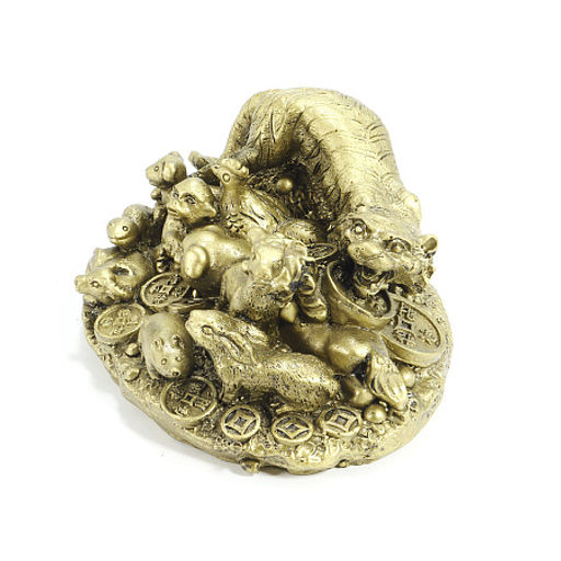 Фигурка Фен Шуй Тигр SILVER - символ года Защита процветающего семейства ХРУПКОЕ Китай