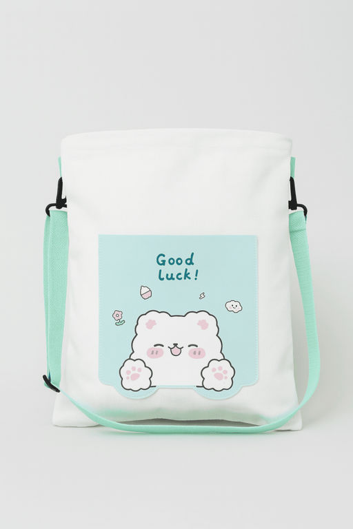 Сумка шоппер "Good luck", white