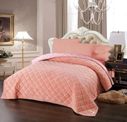 Покрывало Велюровое Н 220x240 Пудровый