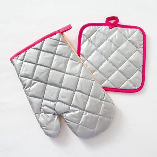 Кухонный набор Доляна Cake, прихватка 17х17 см, рукавица 26х16 см  фото 3