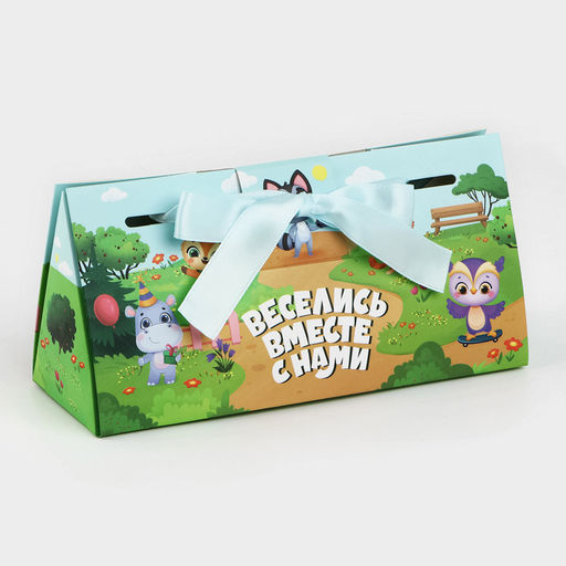 Цена за 5 шт. Коробка подарочная «Зверята», 20×9.5×7.5 см