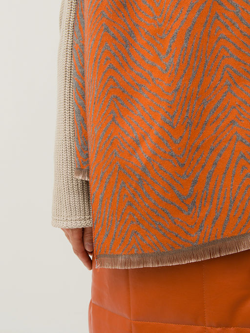 В составе шерсть и кашемир! теплый двусторонний палантин - Tantino фото 5